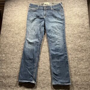 Ariat‎ REAL Denim Womens 34R Straight Leg Western Riding Jeans Blue